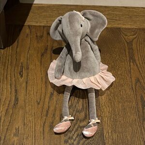 Jellycat Gray Elephant Ballerina with Pink Tutu
